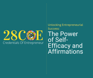 Unlocking Entrepreneurial Success: The Power of Self-Efficacy and Affirmations By Dr. Bilal Ahmad Bhat, Founder & CEO of 28 Credentials of Entrepreneur, BAB Group of Companies